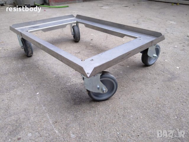 Транспортни колички от нерждаема стомана за Евро каси 60/40