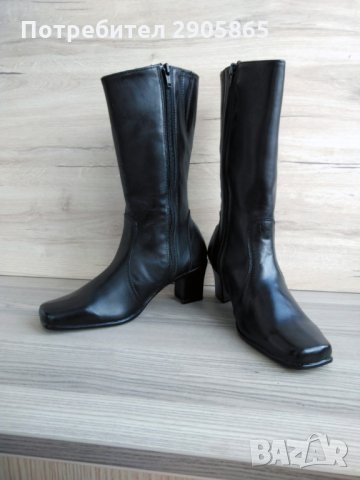 Нови кожени български полуботуши, снимка 2 - Дамски ботуши - 31615180