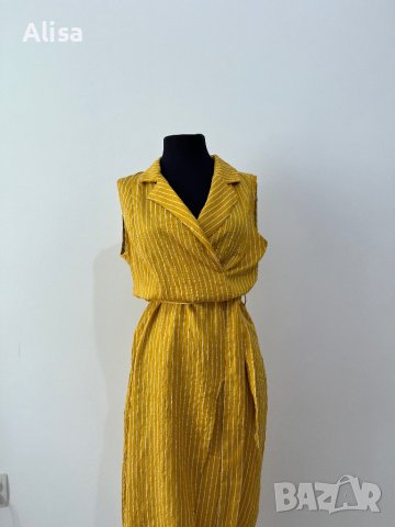 Жълта дамска рокля, снимка 2 - Рокли - 42055117