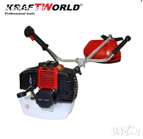 Бензинов Тример за Трева KraftWorld + 9 ПОДАРЪКА, снимка 2 - Градинска техника - 50549677