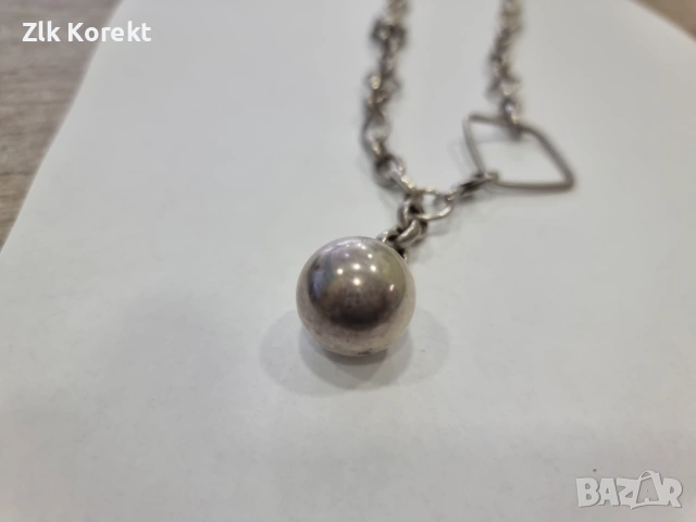 Дамски сребърен синджир, снимка 4 - Колиета, медальони, синджири - 54344560