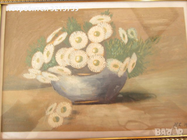 1961г. Картина,масло,картон,подпис,36х27см., снимка 2 - Картини - 35378588