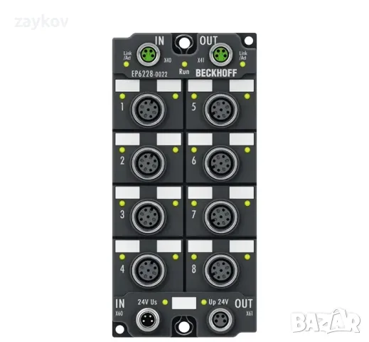 EP6228-0022 | EtherCAT Box, 8-канален комуникационен интерфейс, IO-Link, главен, клас A, M12