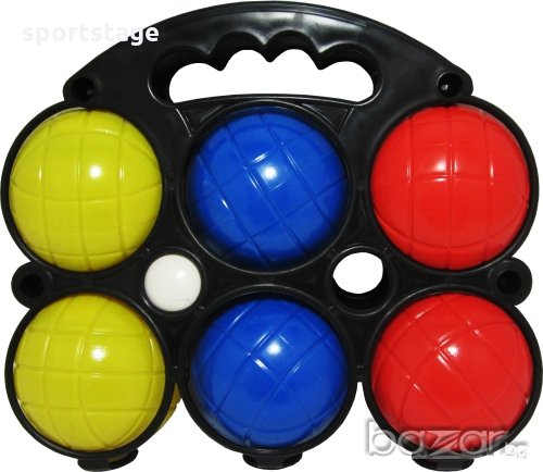Комплект 6 топки за петанк от PVC нов  Топките са 3 цвята: 2 жълти, 2 червени, 2 сини. Комплектът вк, снимка 1 - Други игри - 30129894