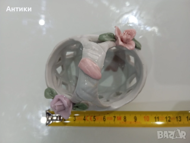 Стара порцеланова кошница , снимка 3 - Колекции - 52661706