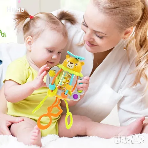 Сензорна играчка със силиконови рингове Мече 🐻, снимка 2 - Образователни игри - 49978553