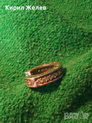 BVLGARI БУТИКОВА СКЪПОЦЕННА СРЕБЪРНА ОБЕЦА СРЕБРО 925 с БЯЛА ПОЗЛАТА и ЦИРКОНИ - БУЛГАРИ 32044, снимка 13 - Обеци - 48953801