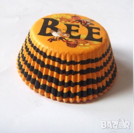 50 бр хартиени капсули Пчела Пчели кошнички за кексчета мъфини парти