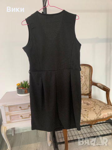 Елегантна черна рокля в размер XL, снимка 14 - Рокли - 44518647