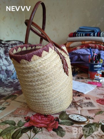Плажна плетена чанта, снимка 3 - Чанти - 37310646