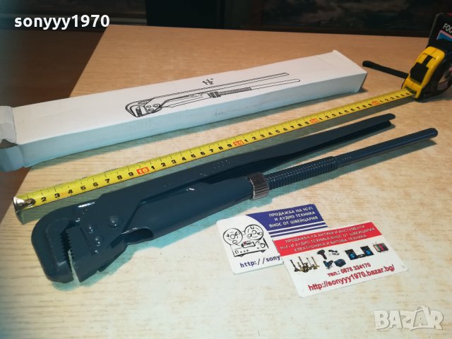 Класически тръбен ключ 90 градуса 39см 1012202043, снимка 14 - Ключове - 31080176