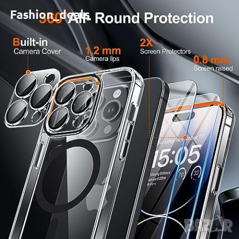 Нов iPhone Айфон 15 Pro Калъф с Магнити, Защита Камера и Екран , снимка 2 - Калъфи, кейсове - 42636322