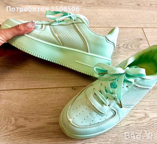 Сникърси в ментов цвят!, снимка 2 - Кецове - 38733134