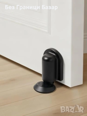 Нов Магнитен стопер за врата черен подов монтаж с лепенка и винтове, снимка 6 - Други стоки за дома - 54207704
