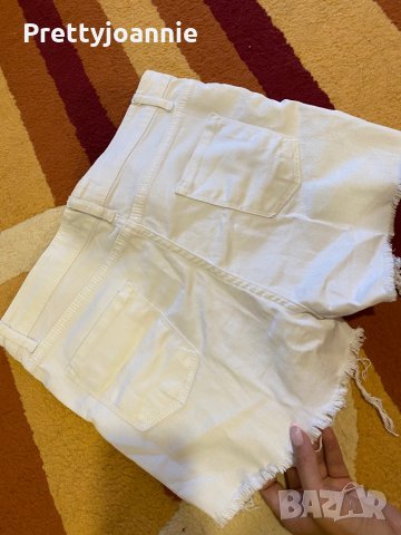 Бели дънкови къси гащи, снимка 5 - Къси панталони и бермуди - 29650121