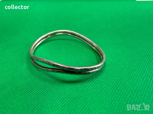 Твърда сребърна гривна. №7702