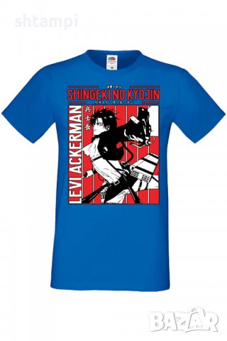 Мъжка тениска Attack on Titan Levi Ackerman,Анимация,игра,Празник,Повод,, снимка 5 - Тениски - 37948916