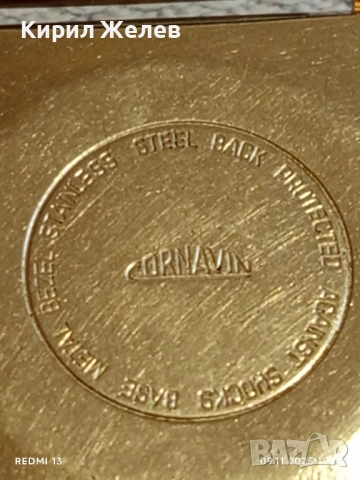 Механичен часовник GORNAVIL 21 jewelry работи с позлата Au10 перфектен 33393, снимка 9 - Антикварни и старинни предмети - 52351864