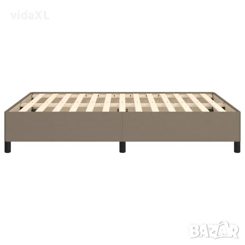 vidaXL Рамка за легло без матрак, таупе, 140x190 см плат, снимка 6 - Спални и легла - 56147197