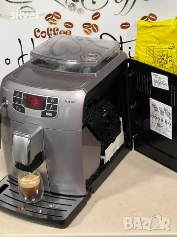 Кафемашина кафе автомат Saeco intelia с гаранция, снимка 5 - Кафемашини - 51412725