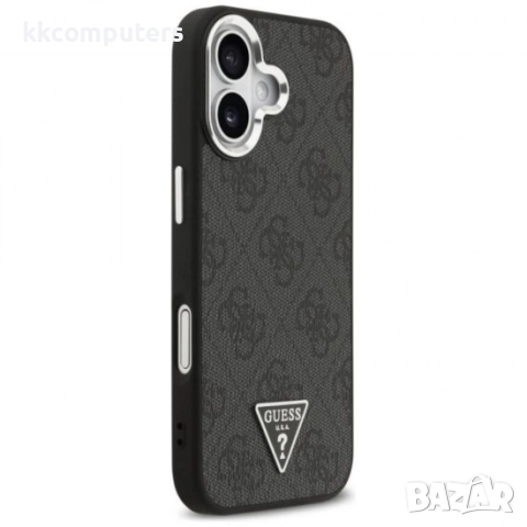 Оригинален кейс Guess 4G Triangle Metal Logo MagSafe, За iPhone 17 (6.3), Черен, снимка 5 - Калъфи, кейсове - 51825714