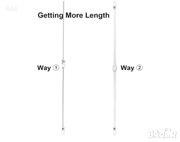 Еластични шнурове с пластмасови кукички, бели, 50 броя, снимка 4 - Други стоки за дома - 54182702