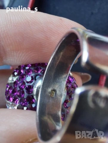 Два различни пръстена / Swarovski / Нов сребърен пръстен с регулация, проба 925 / топка , снимка 15 - Пръстени - 29670193