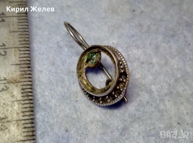 СТАРИННА СРЕБЪРНА ОБЕЦА СРЕБРО ВИСОКА ПРОБА с ГНЕЗДА За ИНКРУСТИРАНЕ на СКЪПОЦЕННИ КАМЪНИ 38105, снимка 4 - Антикварни и старинни предмети - 49733052