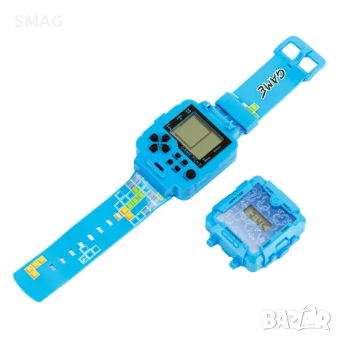 Конзолен часовник с игри в синьо S_1243807