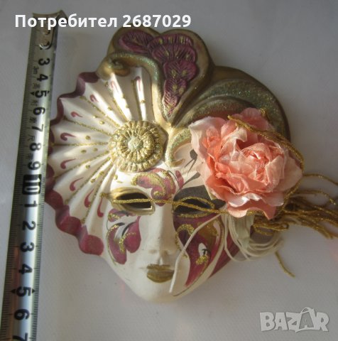 Маска Маски различни, Италия, пано, глава, украса, декорация Венеция, снимка 10 - Декорация за дома - 29124257
