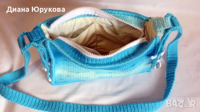 Дамска плетена чанта, снимка 3 - Чанти - 51187664