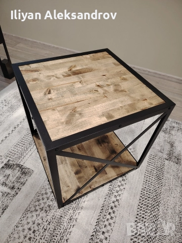 Маса в индустриален стил "CUBE", снимка 7 - Маси - 52673524