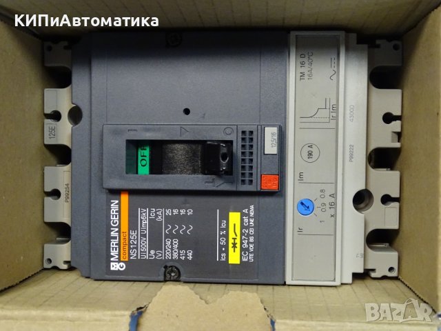 прекъсвач MERLIN GERIN NS125E 16A circuit breaker, снимка 12 - Резервни части за машини - 37503954