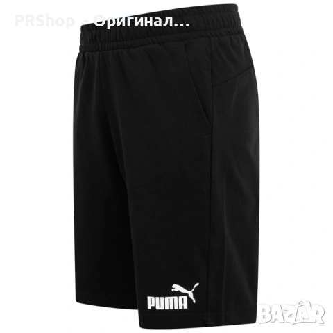 Детски къси панталони Пума, черни с лого, р-р 146, 152,164,176, памук, снимка 2 - Детски къси панталони - 53899678
