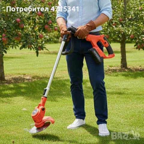 Телескопичен акумулаторен тример за трева 48V с две батерии – мощен, лек и без кабели