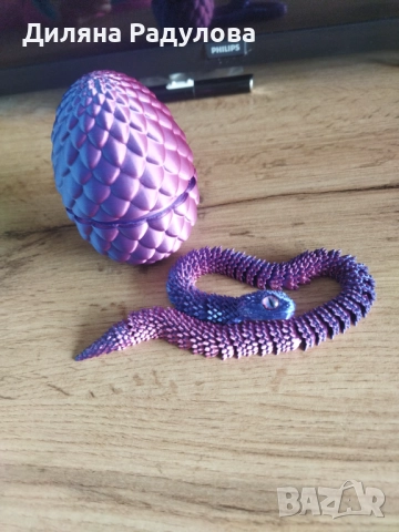 3D принтирана змия в яйце, снимка 6 - Други стоки за дома - 52510062