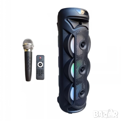 Безжичен преносим високоговорител DPUS SZ-8336, 3 х 8 ", мега бас ,USB зареждане, Bluetooth връзка, , снимка 7 - Друга електроника - 51974404