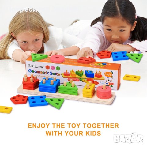 3544 Дървена играчка за нанизване с фигури, снимка 11 - Други - 37836040