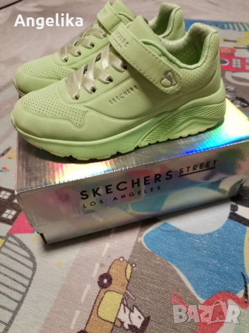Skechers Сникърси Зелени, снимка 3 - Детски маратонки - 51781648