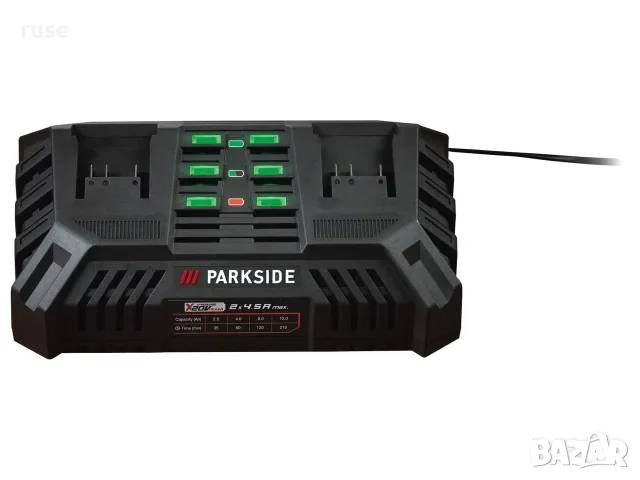 НОВИ! Двойно зарядно устройство Parkside PDSLG 20 B1 - за бързо зареждане на 20V батерии, снимка 3 - Други инструменти - 55802251