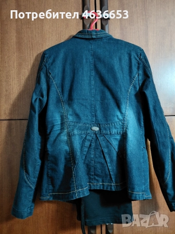 Дънково дамско сако, снимка 2 - Сака - 52565612