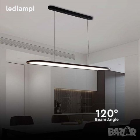 LED Полилей 24W Черен 3000Lm IP20, снимка 3 - Полилеи - 42745242