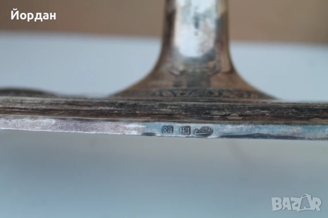 Руски сребърни свещници, снимка 14 - Антикварни и старинни предмети - 51408072