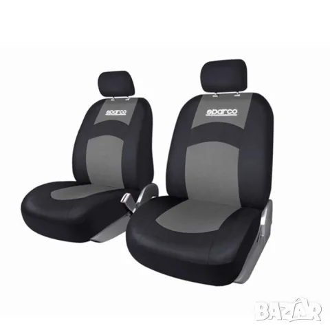 Универсални калъфи за седалки Sparco, сиво и черно, комплект 2 бр.