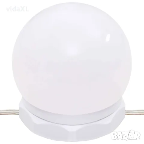 vidaXL Тоалетка с LED, бетонно сива, 60x40x140 см, снимка 8 - Тоалетки - 56147795