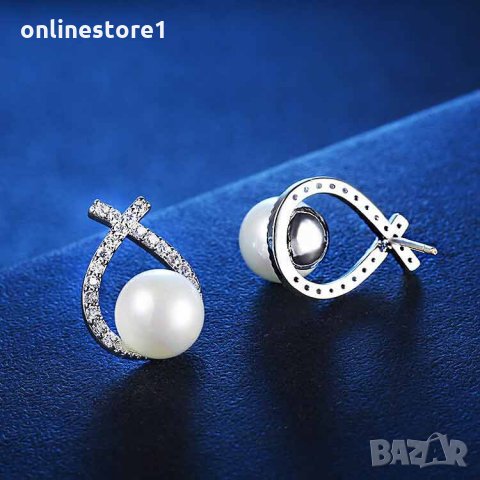 Сребърни Обеци Мелита - 925 печат сребро BF138, снимка 3 - Обеци - 29728677