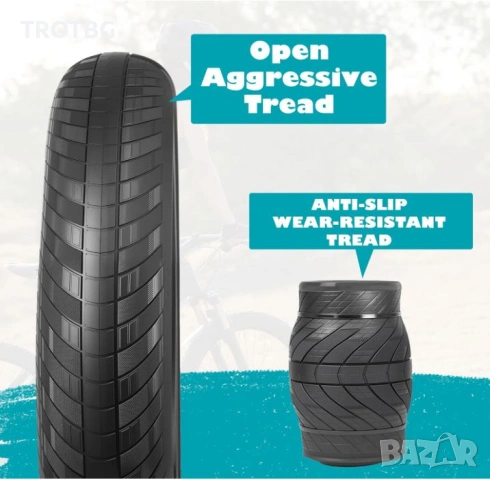 Две външни гуми 26×3.0 за Фетбайк и 2 вътрешни гуми 76-559, снимка 6 - Други спортове - 53958051