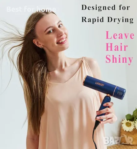 LIANJOY Професионален сгъваем сешоар с отрицателни йони 1600W , снимка 6 - Сешоари - 50217859