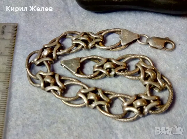 ПРЕВЪЗХОДНА ВИНТИДЖ СРЕБЪРНА ГРИВНА СРЕБРО 925 РЯДКА ПЛЕТКА МАЙСТОРСКА РЪЧНА СТАРА ИЗРАБОТКА 49303, снимка 11 - Гривни - 48480840