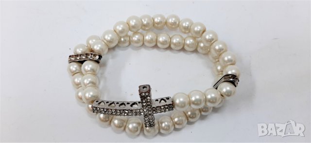 Гривна перли с кръстче(1.4), снимка 2 - Други - 34933837